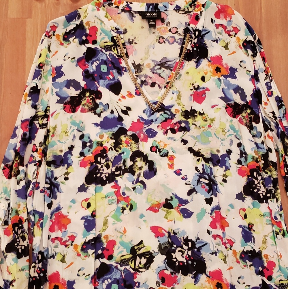 Nicole by Nicole Miller Floral Tunic